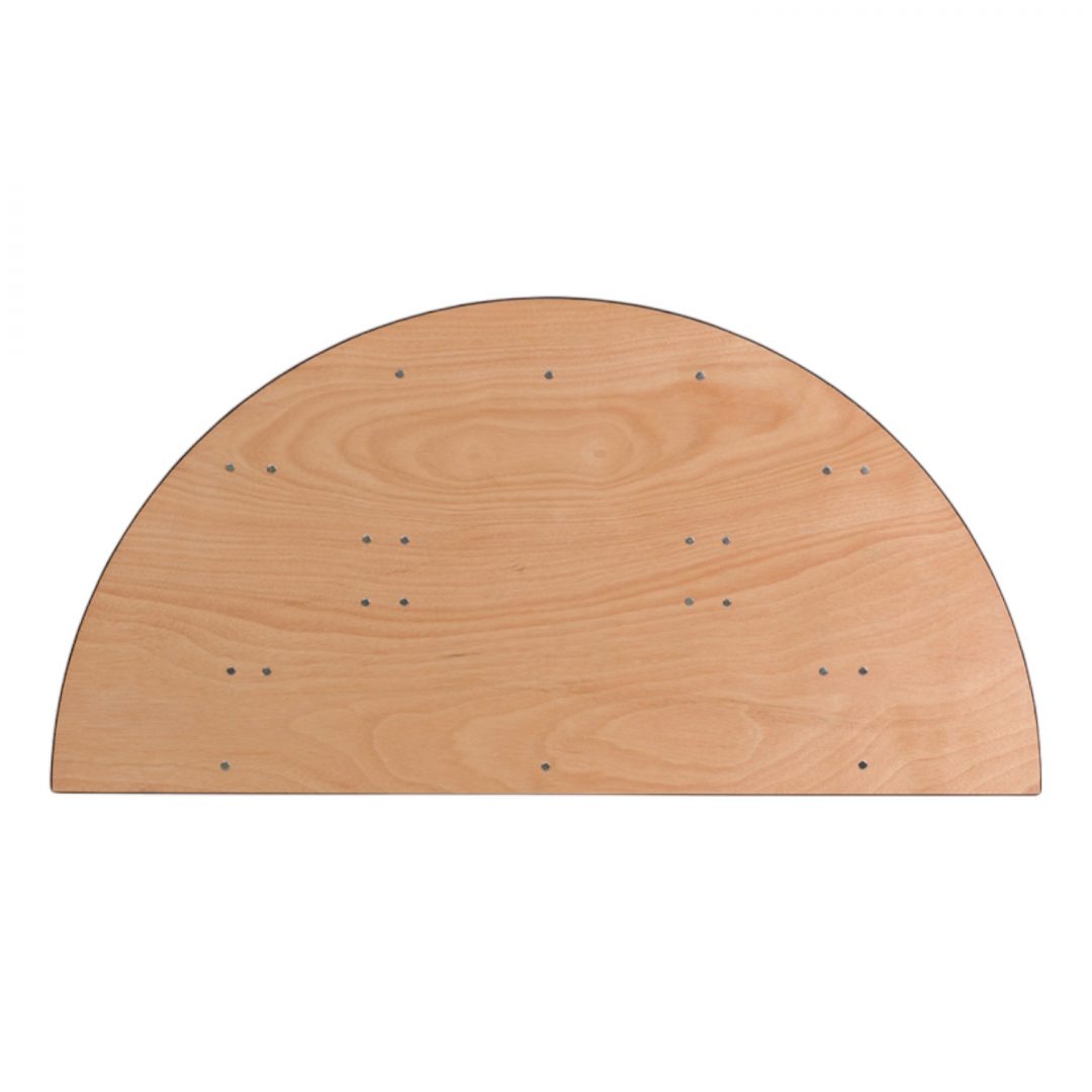 Table De Jardin Pliante Demi-Ronde En Acacia Massif - VidaXL | 78x46x75 Cm, Pour 4 Personnes, Design Gain De Place